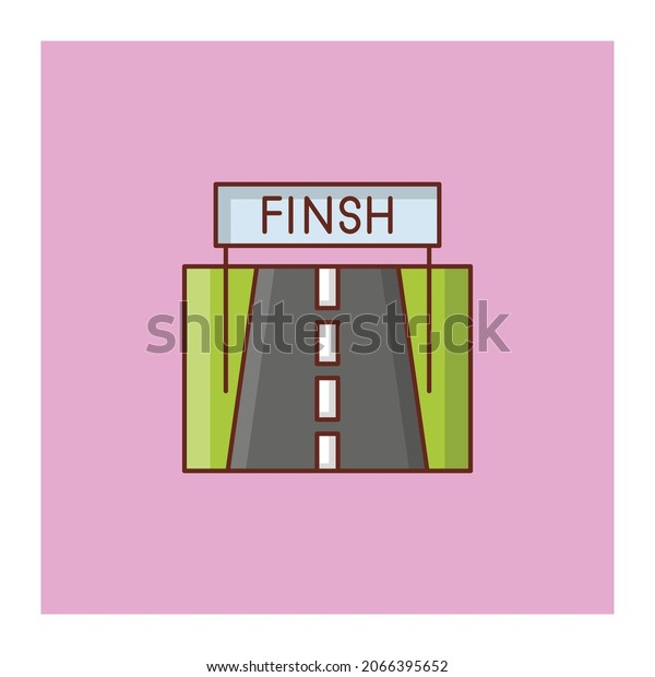 finish Vector illustration on a transparent\
background. Premium quality symbols.Vector line flat color icon for\
concept and graphic\
design.