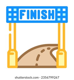 finish vehicle speed auto color icon vector. finish vehicle speed auto sign. isolated symbol illustration