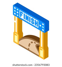 finish vehicle speed auto isometric icon vector. finish vehicle speed auto sign. isolated symbol illustration