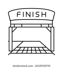 finish vehicle speed auto line icon vector. finish vehicle speed auto sign. isolated contour symbol black illustration