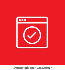 Termina el icono de la línea de ventana. Plantilla de recursos gráficos, ilustración vectorial.