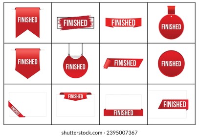 Finished banner design. Finished icon. Flat style vector illustration.