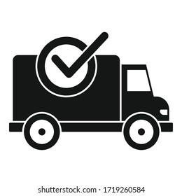 Finished delivery icon. Simple illustration of finished delivery vector icon for web design isolated on white background