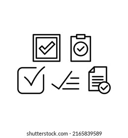 Finished Icon Set Vector Symbol Design Illustration