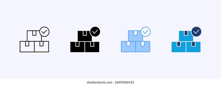 Fertig gestelltes Produktsymbol Sammlung mehrerer Stile festlegen