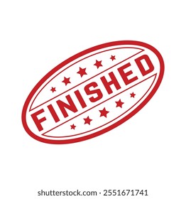 Finished Rubber stamp design vector 