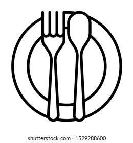 finished table etiquette icon vector