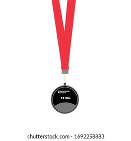 Finisher marathon medal icon for running event