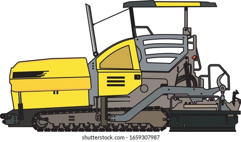 Finisher vector file for pavement