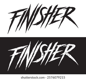 Finisher word lettering art design.  Vector design illustration for web, t-shirt design, other graphic design use