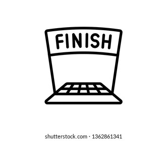 finishing banner icon. Element of racing for mobile concept and web apps icon. Thin line icon for website design and development, app development. Premium icon on white background - Illustration 