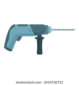 Finishing electric hammer icon cartoon vector. Machine tool. Fix design