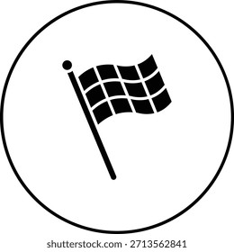 Icono de Vector de la bandera de acabado. Se puede utilizar para aplicaciones de impresión, móviles y de Web.
