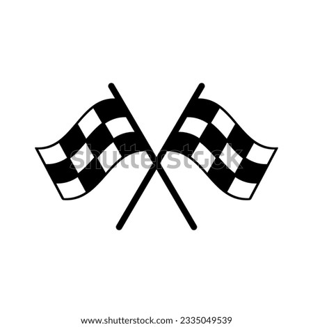 Finishing Flags. Flat Vector Icon. Simple black symbol flat illustration..eps