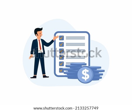 finishing project tasks or work done conclusion, flat design illustration	
