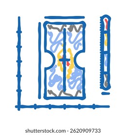 finite element analysis mechanical engineer doodle icon sketch vector. finite element analysis mechanical engineer sign. isolated symbol illustration