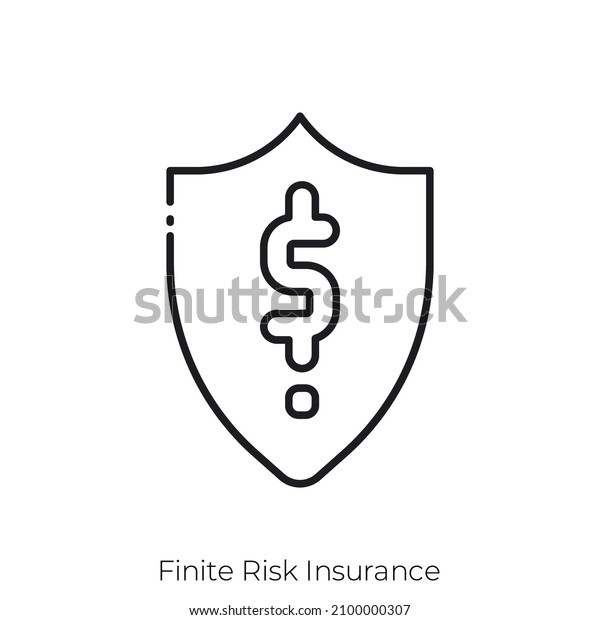 Finite Risk Insurance icon. Outline style icon\
design isolated on white\
background