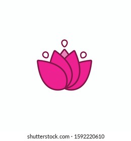 Fink Flowers logo design concept vector illustration 