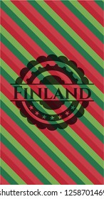 Finland christmas colors style emblem.