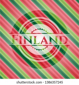 Finland christmas emblem background. Vector Illustration. Detailed.