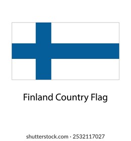 Finland Country Flag hand drawing illustration vector based drawing