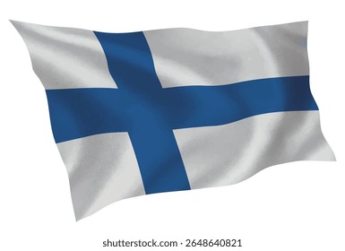 Ícone de seda da bandeira finlandesa