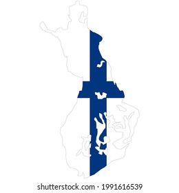 finland country flag vector on white background