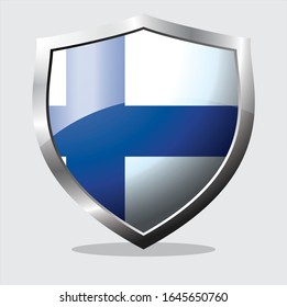 
finland country shield icon  