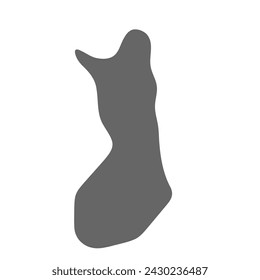 Finland country simplified map. Grey stylish smooth map. Vector icons isolated on white background.