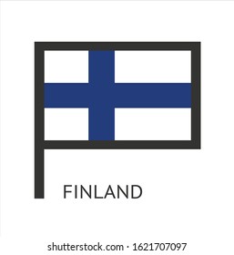 
finland country symbol icon with a white background