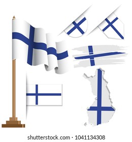 finland creative vector illustration