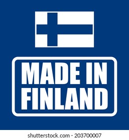 Finland design over blue background, vector illustration