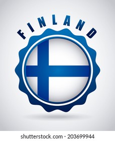 Finland design over gray background, vector illustration