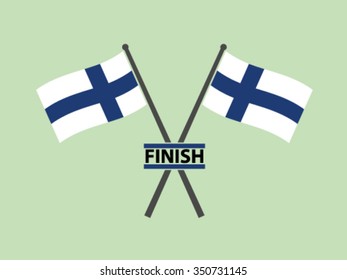 Finland Emblem Finish Line