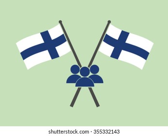 Finland Emblem Flag People