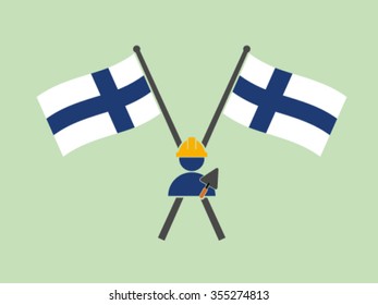 Finland Emblem Labor Construction