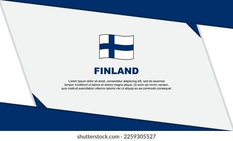 Finnland Flaggen Abstrakte Hintergrunddesign-Vorlage. Finnland Independence Day Banner Cartoon Vektorgrafik. Finnischer Unabhängigkeitstag