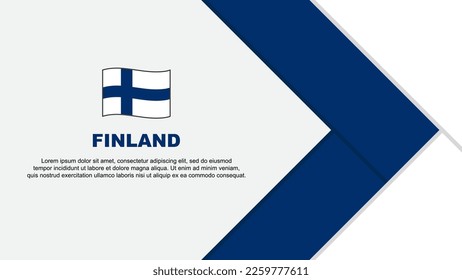Finland Flag Abstract Background Design Template. Finland Independence Day Banner Cartoon Vector Illustration. Finland Cartoon