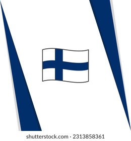 Finland Flag Abstract Background Design Template. Finland Independence Day Banner Social Media Post. Finland Flag