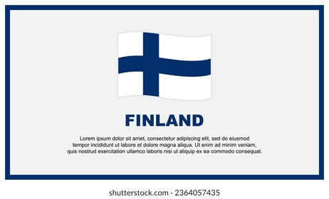 Finland Flag Abstract Background Design Template. Finland Independence Day Banner Social Media Vector Illustration. Finland Banner