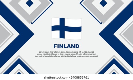 Finnland Flaggen Abstrakte Hintergrunddesign-Vorlage. Finnland Independence Day Banner-Vektorgrafik. Finnischer Unabhängigkeitstag