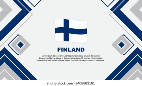 Finnland Flaggen Abstrakte Hintergrunddesign-Vorlage. Finnland Independence Day Banner-Vektorgrafik. Finnischer Hintergrund