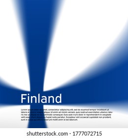 Finland flag background. Blurred pattern in the colors of the finnish flag. National poster, banner of finland. State cover, business booklet, flyer. Vector design