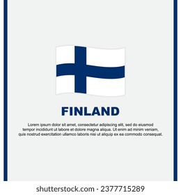 Finland Flag Background Design Template. Finland Independence Day Banner Social Media Post. Finland Cartoon