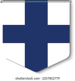 Finland Flag Badged on Holder suitable for many uses