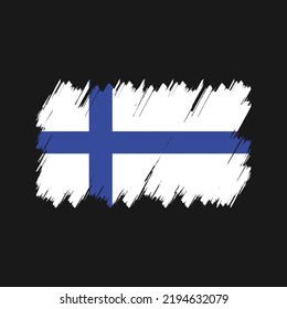 Finland Flag Brush. National Flag
