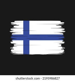 Finland Flag Brush. National Flag