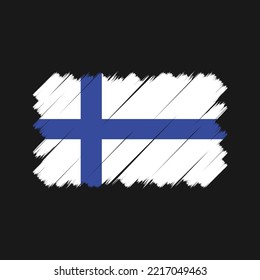 Finland Flag Brush. National Flag