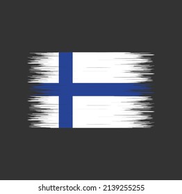 Finland Flag Brush Strokes. National Flag