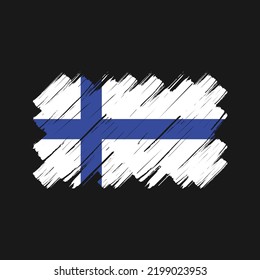 Finland Flag Brush Strokes. National Flag